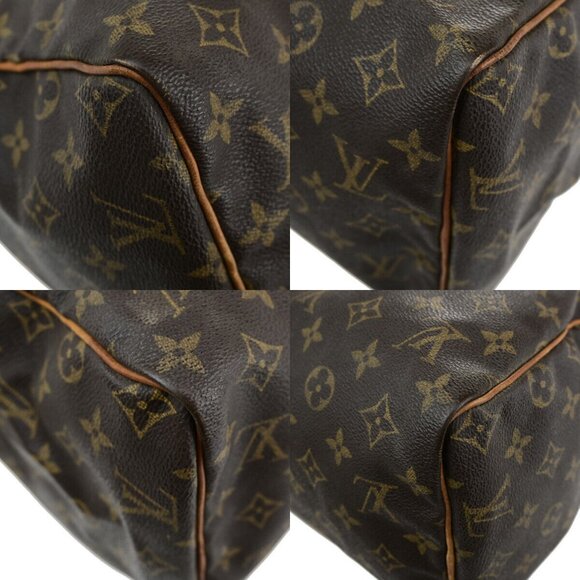LOUIS VUITTON Speedy 30 Travel Hand Bag Monogram Leather Brown - Picture 7 of 15